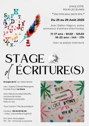 Stage d'écriture poétique Jeunes 18-25 ans "Des mots pour le dire..."