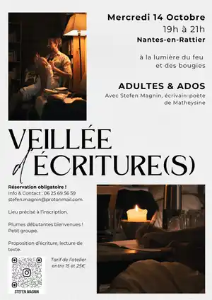 <p>Veillée d'écriture Nantes-en-Rattier</p>