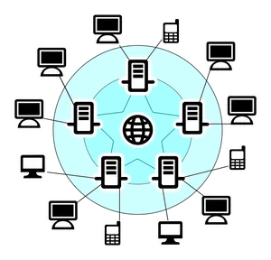 Image d'une liste d'icônes représentants des terminaux internet