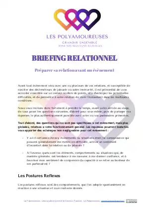 Briefing relationnel polyamour evenement