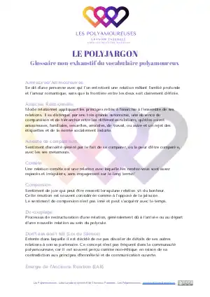 Vocabulaire polyamour jalousie compersion relation enfant